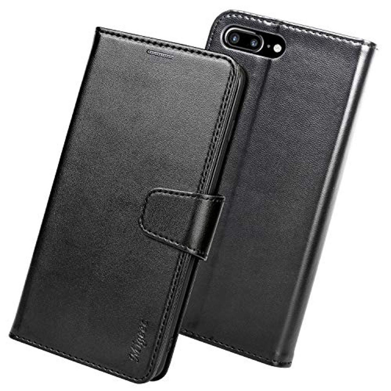 Migeec Iphone 7 Plus 8 Plus Case Pu Leather Wallet Case Rfid Blocking Flip Cover With Credit Card Holder And Pocket For Iphone 7 Plus 8 Plus Black Toyboxtech