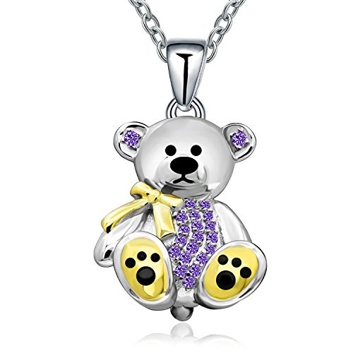 Teddy Bear Gift Necklace Girls Women 