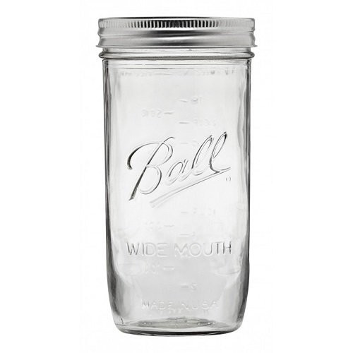 Jarden HOME BRANDS 1440065500 Ball Wide Mouth Mason Jars, 24 oz(Pack of