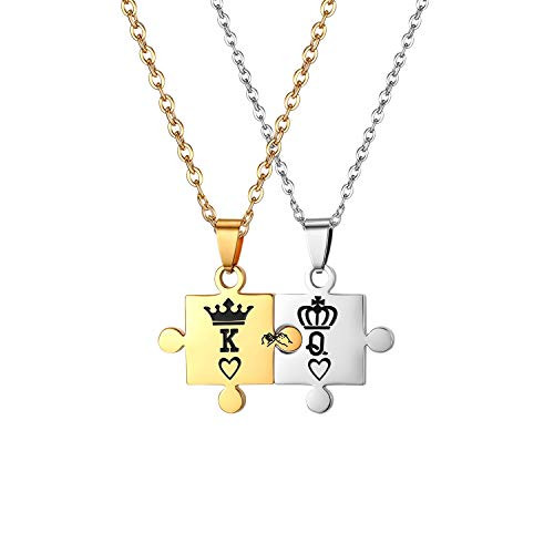 JewelryWe 2PCS Couples Necklace 