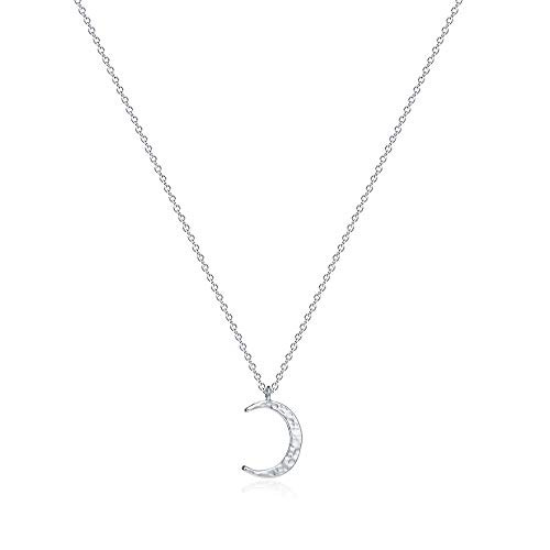 Befettly Sterling Silver Dainty Moon 