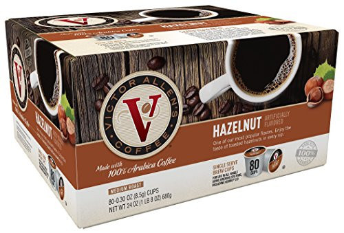 Victor Allen Coffee, Hazelnut, 80 Count 