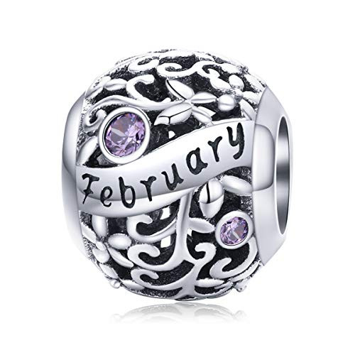 VOROCO Birthstone Charms 925 Sterling 