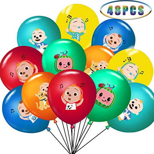 Cocomelon Balloons Party City 48 Pcs Cocomelon Party Supplies 12 Inch Latex Balloons 6 Color For Cocomelon Theme Kids Baby Shower Birthday Party Decorations - Warehousesoverstock