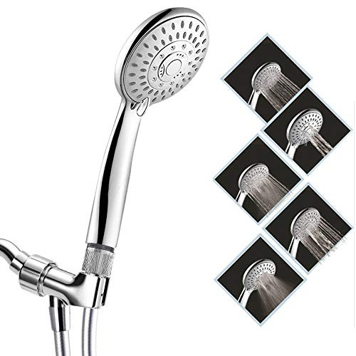 Luxsego High Pressure Handheld Shower Head 5 Spray Settings, Powerful
