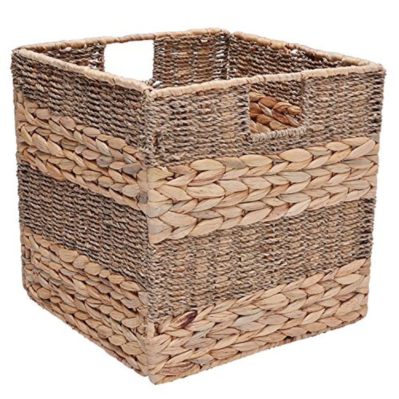 lined wicker storage baskets
