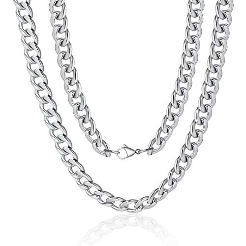 M MOOHAM Silver Chain for Men 5mm 20 