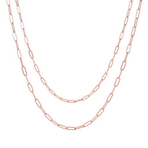 Rectangle Link Chain Choker Necklace 
