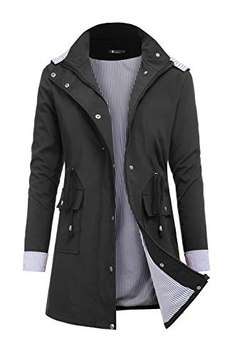 RAGEMALL Women s Raincoats Windbreaker 
