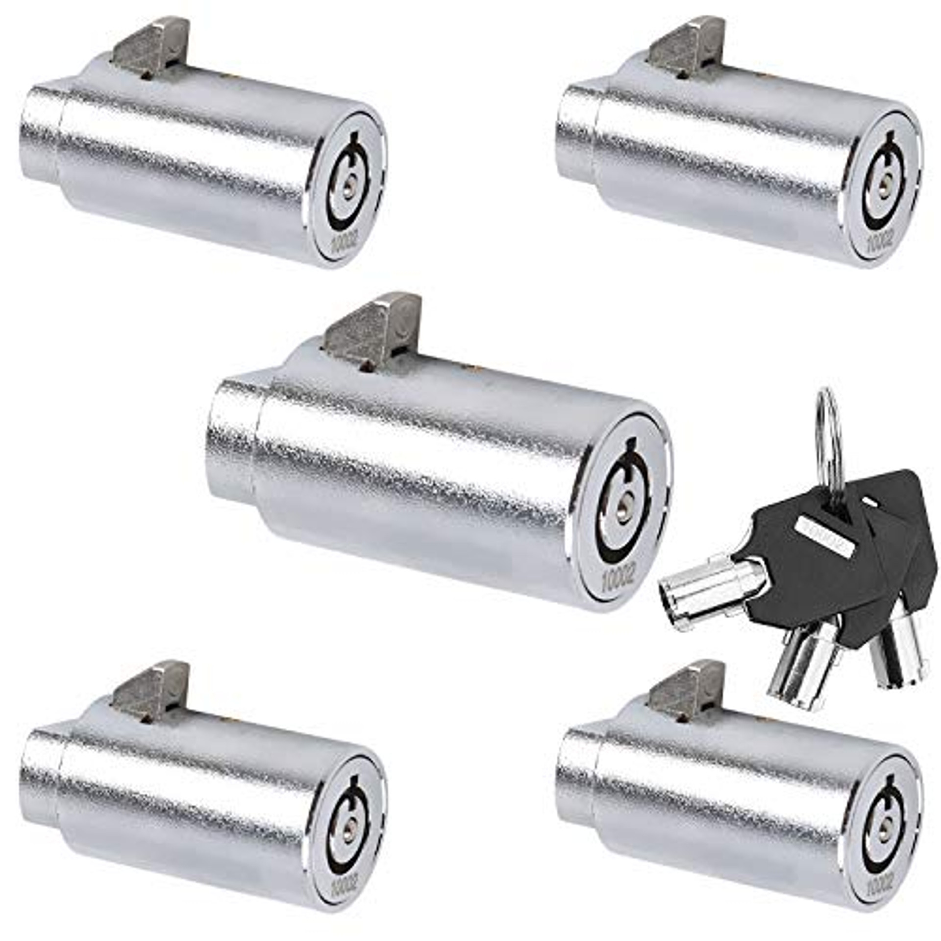 STARVAST 5Pcs Vending Machine Lock with Tubular Keyway fits Most T Handle Locks Keyed Alike High