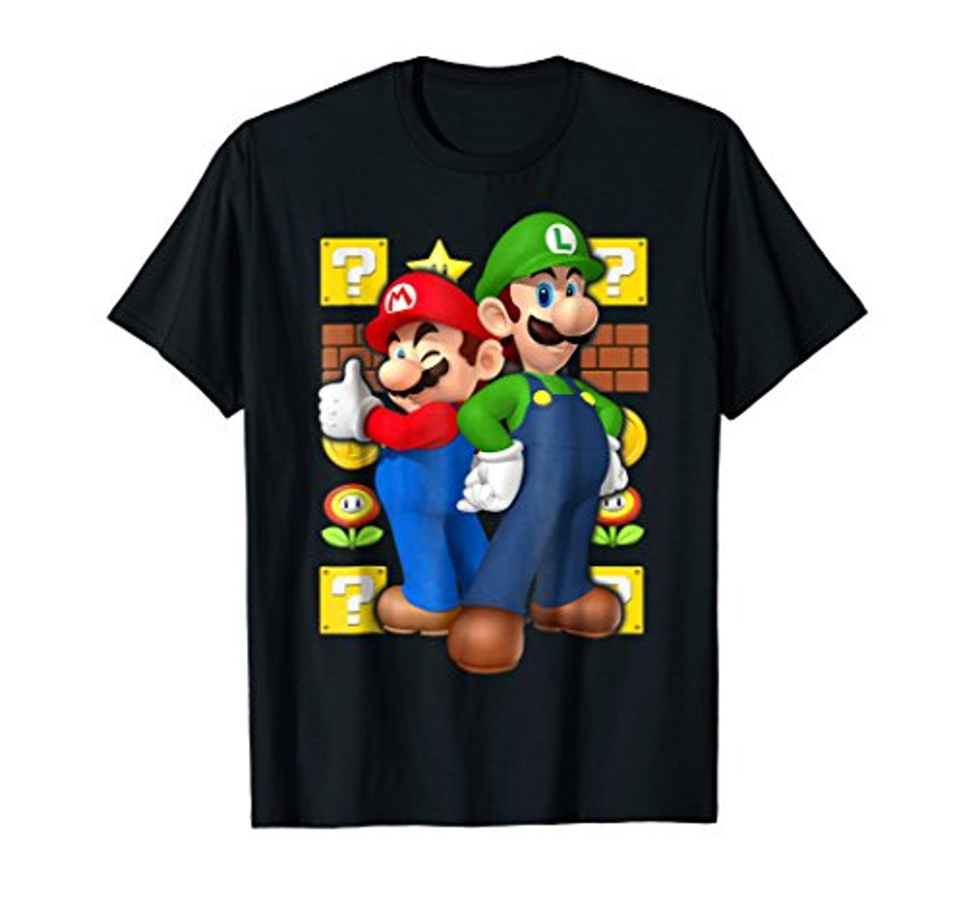 Nintendo Super Mario Luigi Thumbs Up Graphic T-Shirt - Warehousesoverstock