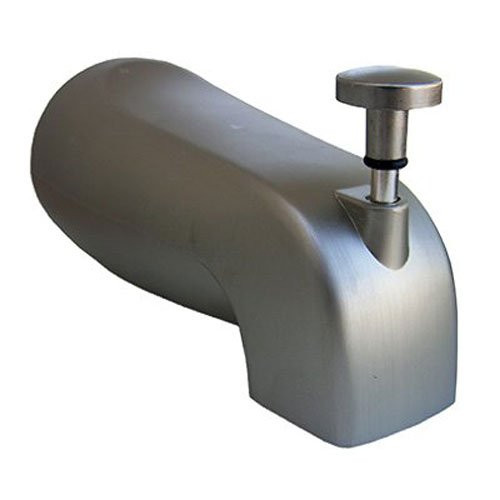 New LASCO 081057 4 in 1 Fits Most Connection Bathtub Spout with Diverter Style, Chrome Plated
