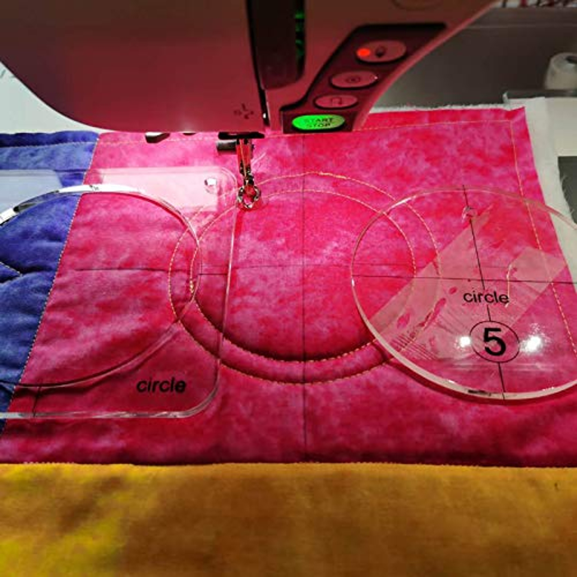 HONEYSEW Free Motion Quilting Template Series 5 with Quilting Frame for