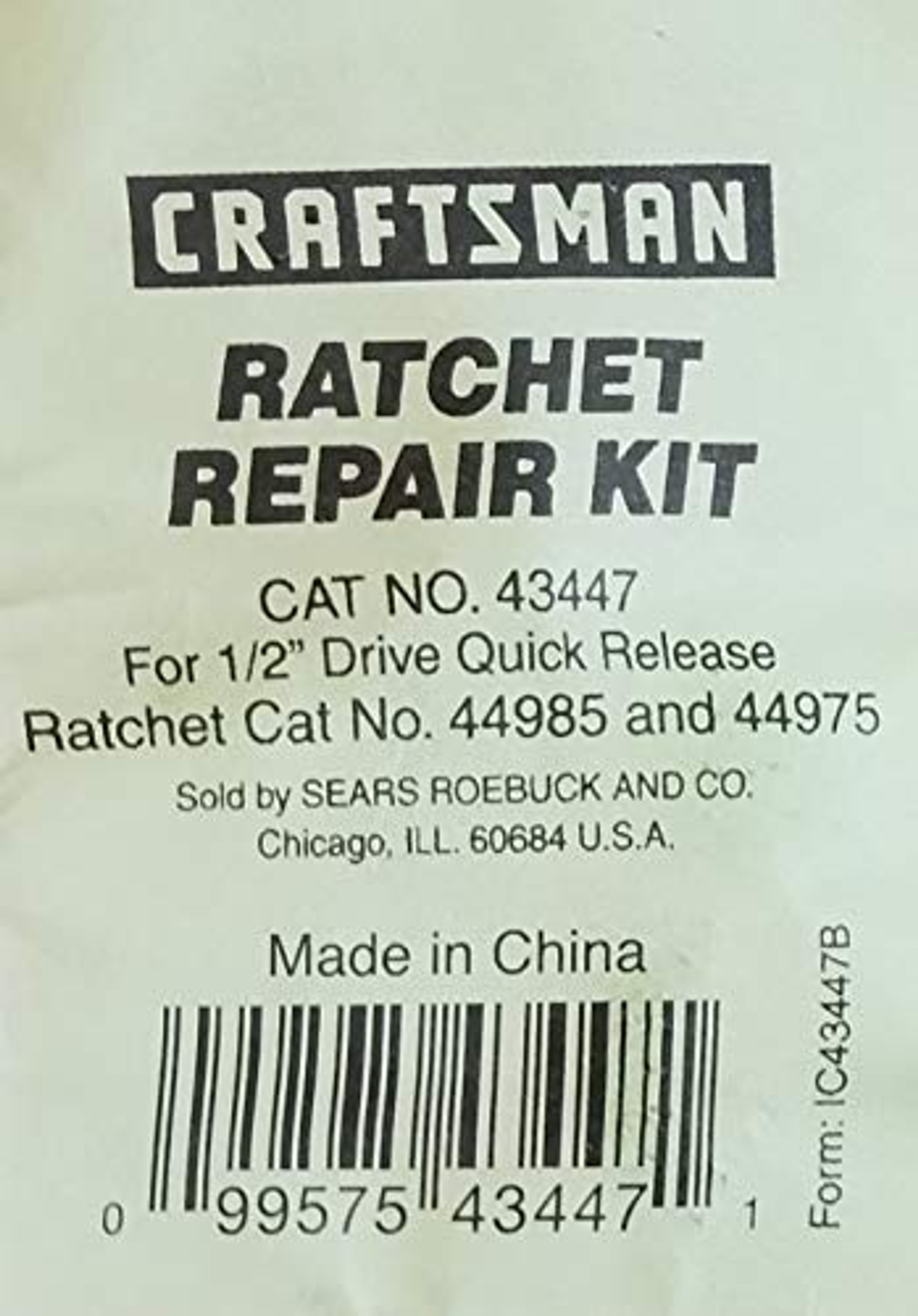 craftsman ratchet date codes