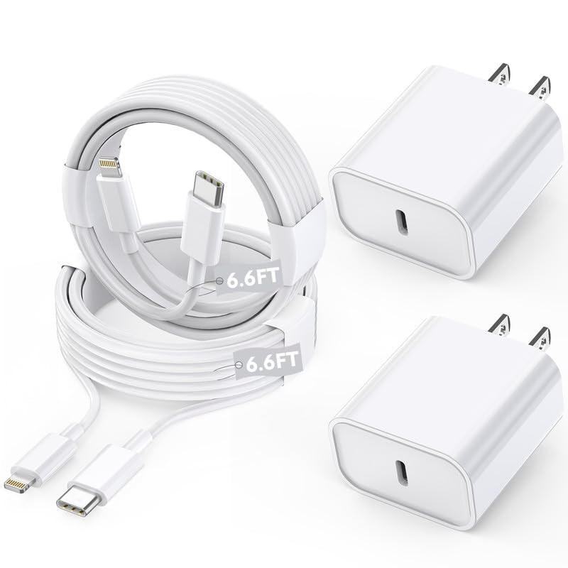 Long Apple iPhone Fast Charger [Apple MFi Certified] 2Pack PD Type C