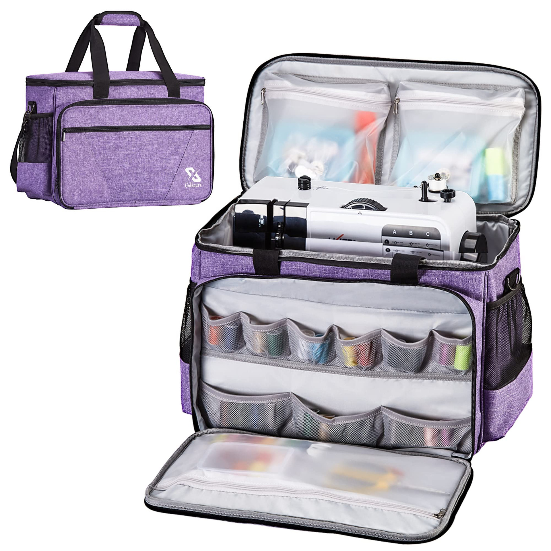Golkcurx Sewing Machine Case with Removable Padding Pad, Tote Bag for
