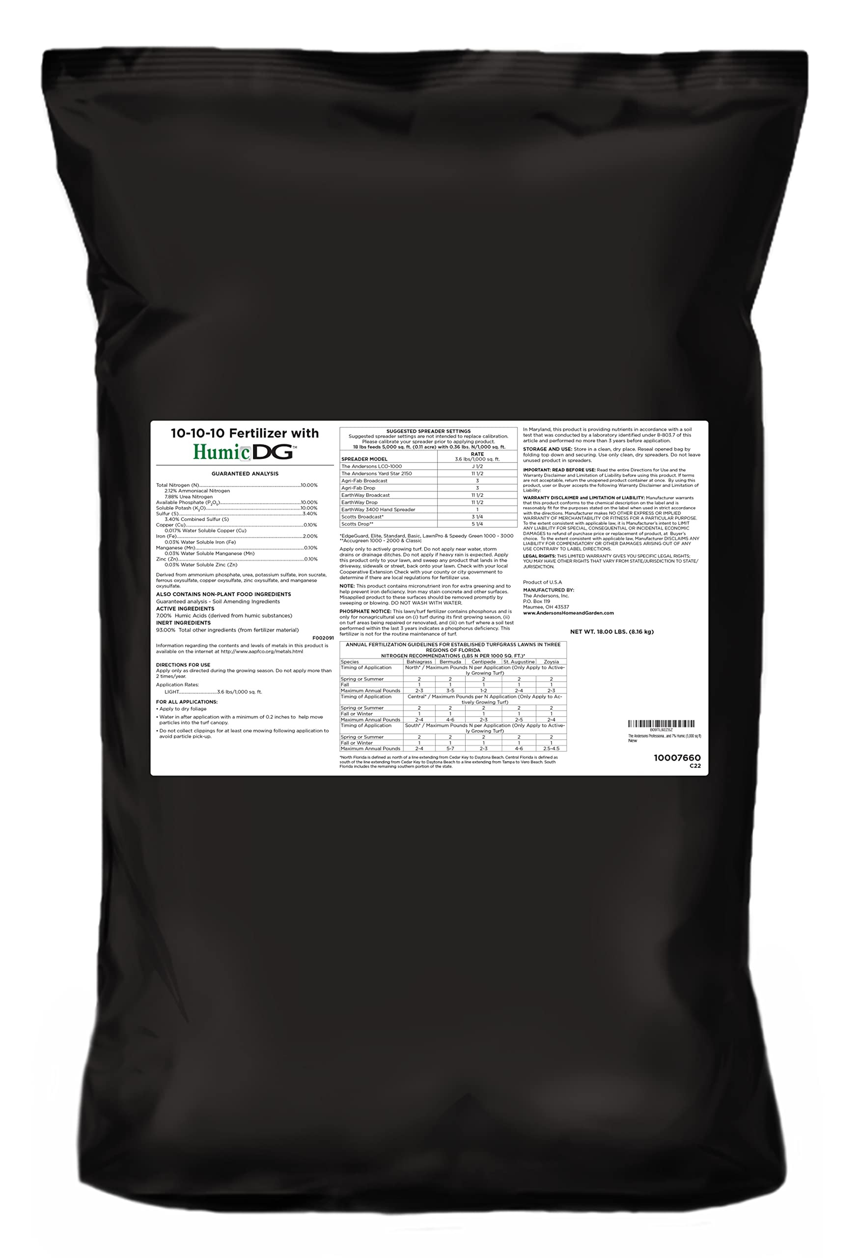 The Andersons PGF Complete 16-4-8 Fertilizer with Humic DG 5 000 sq ft ...