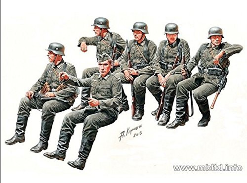 Maquette Plastique Masterbox 1:35 - Soldat Allemand Avec Armes WWII - À Monter Et Peindre