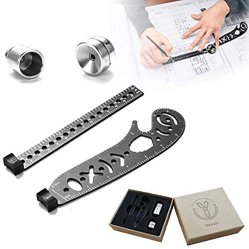 MultiFunction Drawing Tool Magcon? Drawing Curved Metallic Ruler All