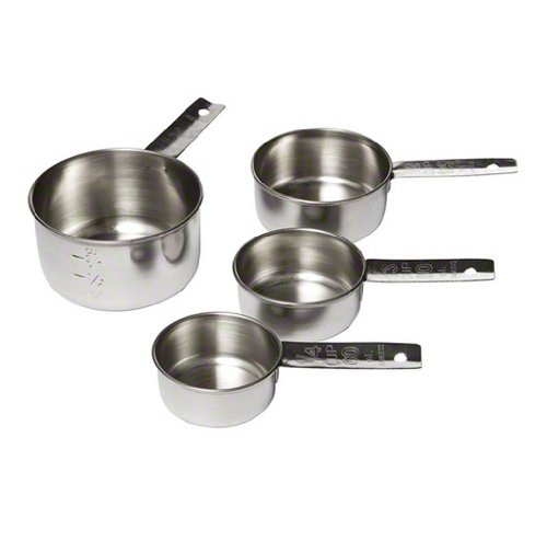 Tablecraft Set of 4 Stainless Steel Measuring Cups