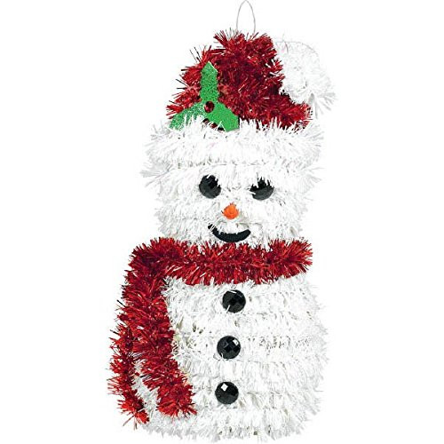 amscan Christmas Hanging Tinsel 3D Snowman Party Decoration