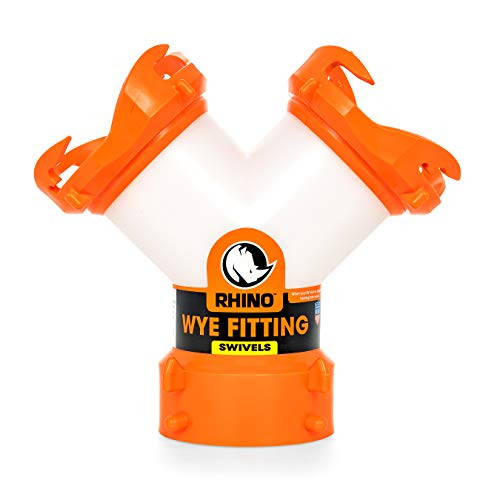 Camco RhinoFLEX RV Wye Fitting with 360 Degree Swivel Ends, Allows