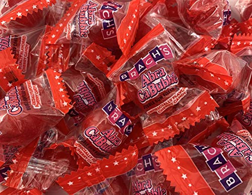 CrazyOutlet Brach's Abra Bubble Bubble Gum Filled Candy Balls, Cherry Flavored Candy