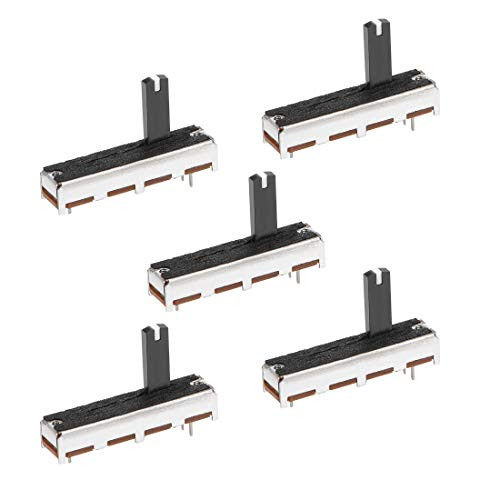 uxcell 5pcs Fader Variable Resistors Mixer 35mm Straight Slide ...