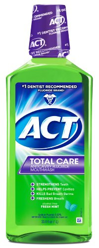 ACT Total Care Anticavity Fluoride Mouthwash Fresh Mint 33 8 Fl Oz Pack of 1 Warehousesoverstock