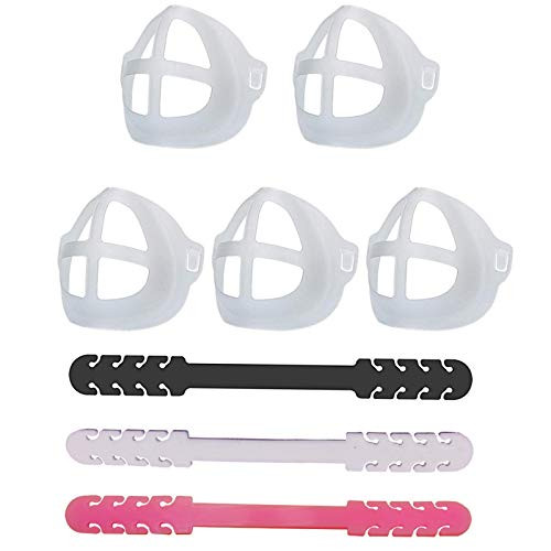 Mask Extender Strap Mask Bracket  Reusable Mask Ear Strap Hook Washable 3D Face Nose Mouth Bracket Mask Inner Support Frame Adjustable Ear Strap Acces