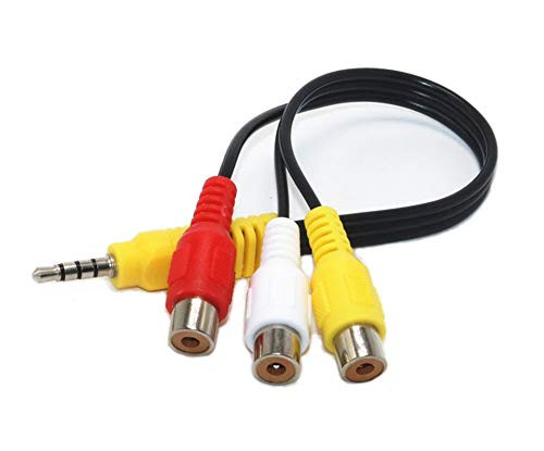 3 5MM to 3 RCA Cable ?Video AV Component Adapter Cable Replacement for TCL TV  3 RCA to AV Input Adapter - 23CM-9in