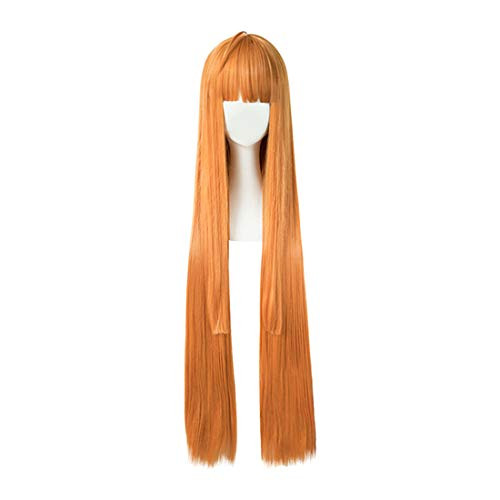 C-ZOFEK Futaba Sakura Wig or Glasses Persona 5 Cosplay Long Straight Hair 80cm -Only Wig-