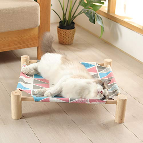 PAOPO Cat Hammock Cat Bed Pet Cot for Cat Puppy Hammock Lounge Detachable Portable Indoor-Outdoor Use