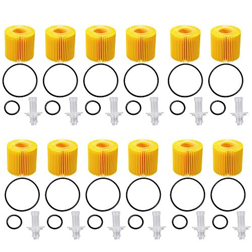 12 Sets CH10358 Engine Oil Filter for Toyota Corolla Prius Matrix Prime  Lexus CT200h  Pontiac Vibe  Scion xD