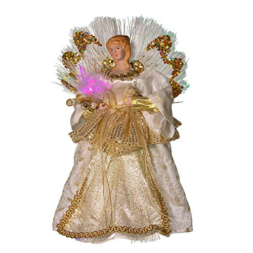 Kurt Adler 12-Inch Fiber Optic Angel Treetop Kurt Adler 12-Inch Fiber Optic Angel Treetop