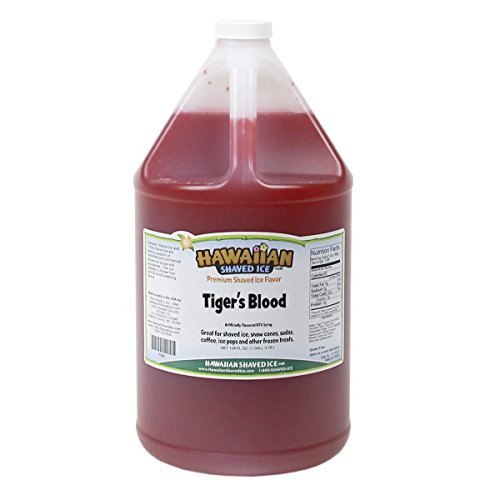 Hawaiian Shaved Ice Syrup  Tigers Blood  Gallon