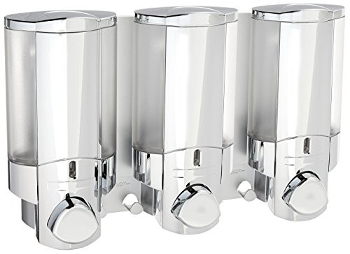 Better Living Products 76345 AVIVA Three Chamber Dispenser, Chrome Better Living Products 76345 AVIVA Three Chamber Dispenser, Chrome