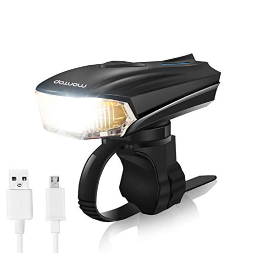 MONTOP Bike Headlight  LED Bicycle Headlight USB Rechargeable  Waterproof Bike Bicycle Light Front  Super Bright Bike Lamp 1200mAh Li-ion Battery