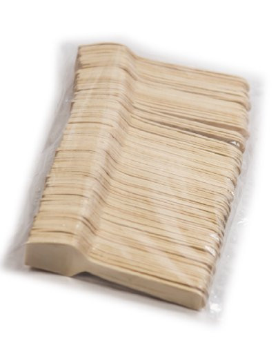 Perfect Stix Green Spoon 95-1000ct Wooden Square Compostable Cutlery Taster Spoon with Concave, 3-1/2" Length (Pack of 1000)