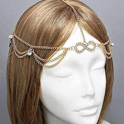 Catery Bride Wedding Headbands Jewelry Crystal Infinite Hair Chain Boho Headpiece Head Chain Spring Summer Christmas Head Chains Bridal Gold Hair Jewe Catery Bride Wedding Headbands Jewelry Crystal Infinite Hair Chain Boho Headpiece Head Chain Spring Summer Christmas Head Chains Bridal Gold Hair Jewe