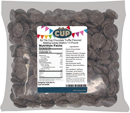 By The Cup Chocolate Truffle Flavored Melting Candy Wafers 1 5 Pound