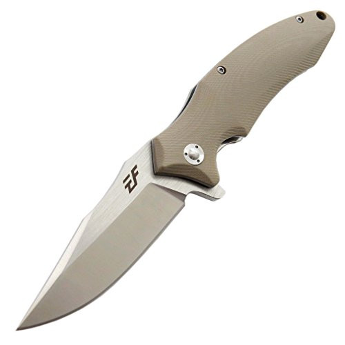 Eafengrow EF339 Folding Knife D2 Blade and G10 Handle with Clip Folding Camping Knives Outdoor Tactical Pocket Knives -Desert-