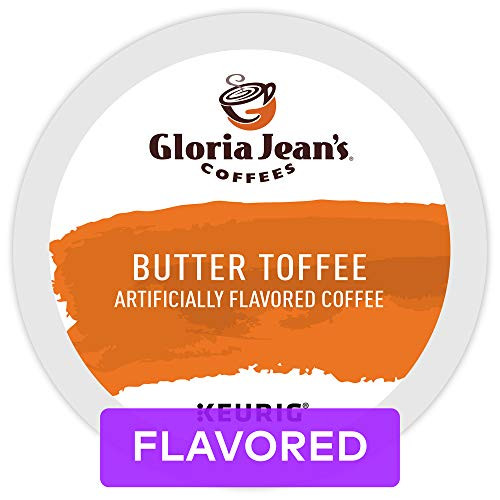 Gloria Jean's Coffees Butter Toffee, Single Serve Coffee K-Cup Pod, Flavored Coffee, 72