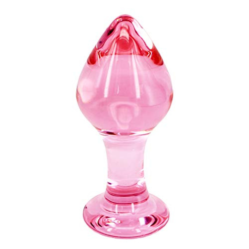 Anal Trainer Butt Plugs for Beginners  Eastern Delights Pink Glass Anal Sex Toy Butt Plug -Egg-
