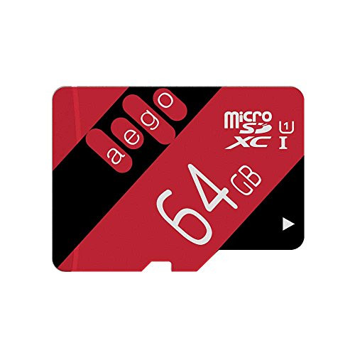 AEGO 64GB Micro SD Card UHS-1 microSD Memory Card Class 10 for Wyze Cam-Tablets-GoPro with Adapter-U1 64GB