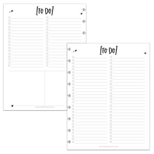 BetterNote To Do List for the Happy Planner  9-Disc Notebook  Checkboxes  7x9 25 Whimsy -Notebook Not Included-