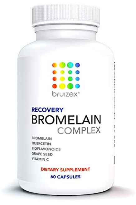 BRUIZEX Anti-Bruising Supplement  Non-GMO Bromelain and Quercetin Complex Swelling and Pain Relief  Full Body Anti-Inflammatory Treatment  Great for Reco