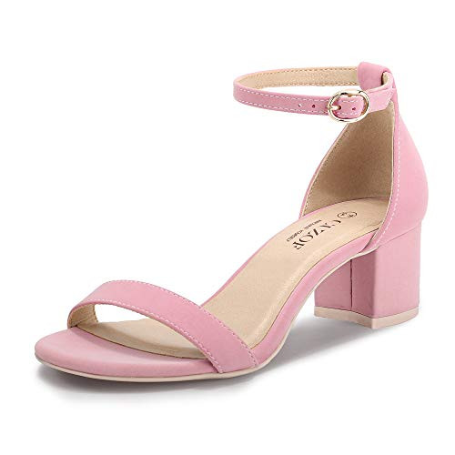 CZ CUZOF Womens Block Low Heels Sandals Chunky Open Toe Ankle Strap Wedding Dress Pump Shoes CZ CUZOF Womens Block Low Heels Sandals Chunky Open Toe Ankle Strap Wedding Dress Pump Shoes
