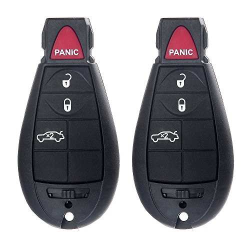 ECCPP Replacement 2X Uncut Keyless Entry Remote Start Transmitter Key Fob fits for Chrysler 300- Dodge Durango M3N5WY783X -433MHz-