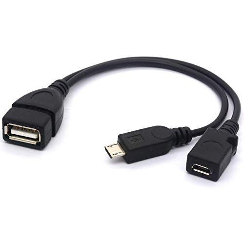 Micro USB OTG Splitter Cable  NEORTX Micro USB OTG Power Enhancer Cord USB 2 0 A Female to Micro USB Male and Micro 5 Pin Female Adapter Host Converte